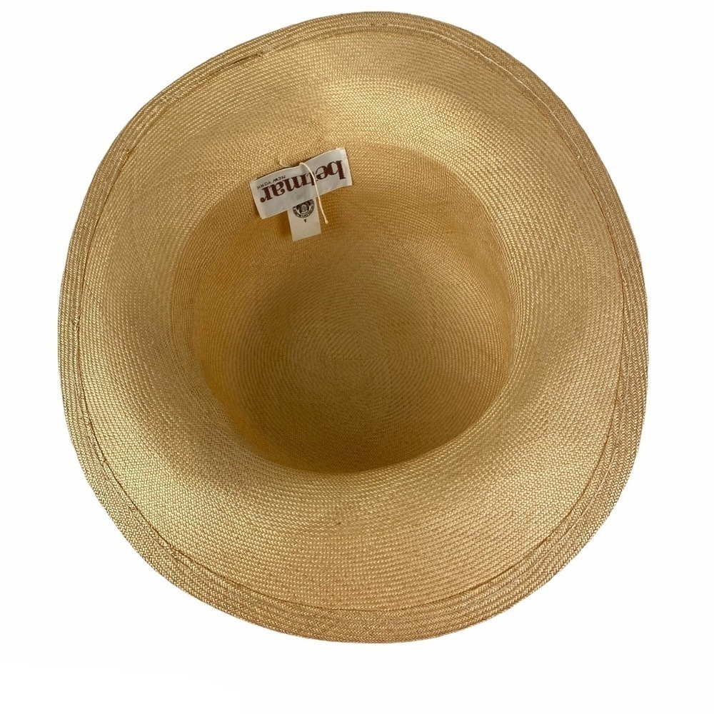 Vintage Betmar NY Woven Straw Sun Hat Tan Women’s OS One Size - Picture 3 of 5